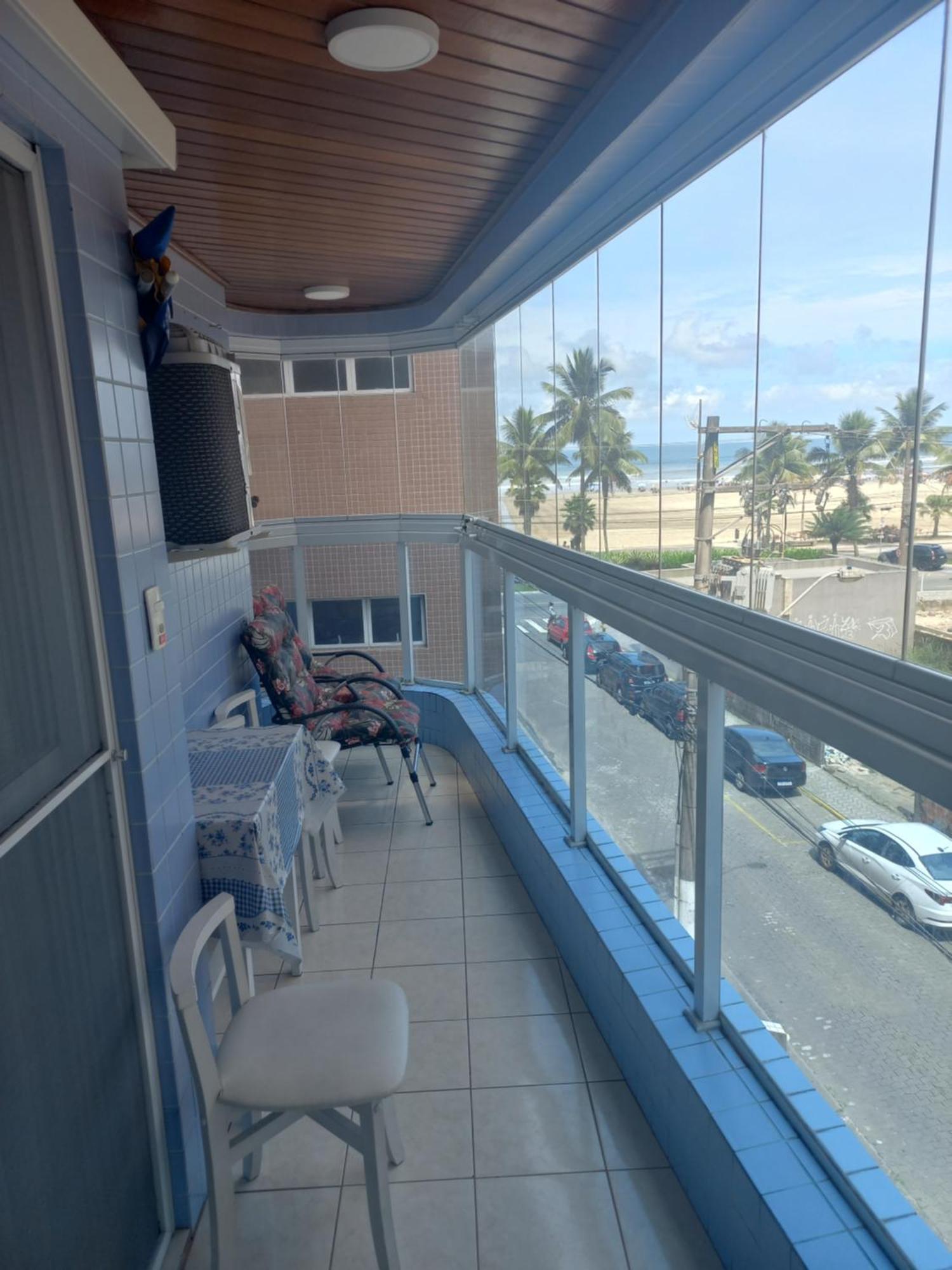 Apto Vista Mar, 8 Pessoas, Varanda Gourmet, Pe Na Areia! Praia Grande  Eksteriør billede